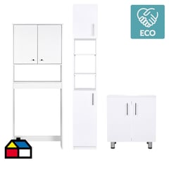 CIC - Combo estante 2 puertas + vanitorio + estante organizador