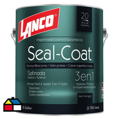 LANCO - Esmalte al agua 3 en 1 seal coat b satinado 1 galón