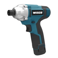 WESCO - Atornillador de impacto inalámbrico 1/4" 12V + 2 baterías + cargador