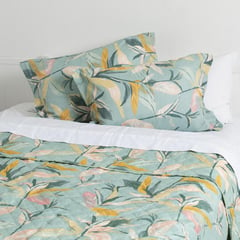 MASHINI - Cubrecama Quilt Cordoba Estampado 2 Plazas Goose