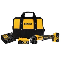 DEWALT - Esmeril angular inalámbrico 4,5" 20V + 2 baterías