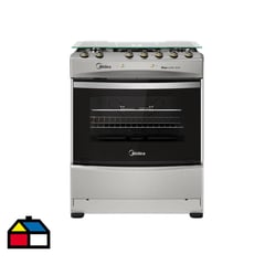 MIDEA - Cocina a Gas 5 Platos Inox MCG-5QPI30NS