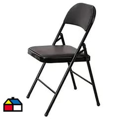 IMPORTADORA USA - Silla plegable asiento acolchado negro