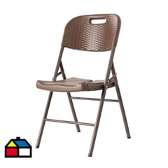 IMPORTADORA USA - Silla resina plegable Rattan café