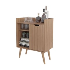 TECNOMOBILI - Mesa arrimo/bar/aparador/gabinete almendra 78,5x60x34,8cm