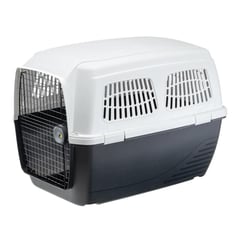 FERPLAST - Jaula Transporte Clipper 5 para Perro 60x57x82 cm Negro/Blanco