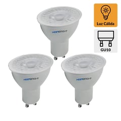 MEGABRIGHT - Ampolletas led PAR16 5,5w/3000K GU-10 pack X 3