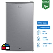 MIDEA - Frigobar 93 Litros Silver MDRD142FGE50