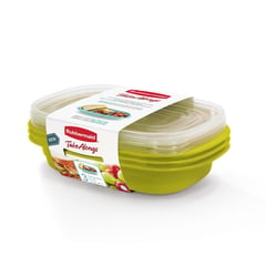 RUBBERMAID - Pack 3 Contenedores Herméticos Snack 887 ml