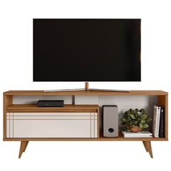 HOME MOBILI - Rack TV 55" Nori nogal/blanco