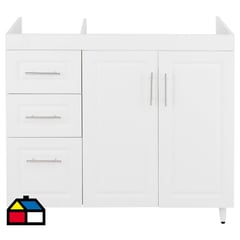 DOMSA - mueble base de cocina blanco c/derecha sin cubierta 98x49x90