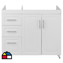 DOMSA - mueble base de cocina blanco c/izquierda sin cubierta 118x49x90