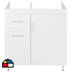 DOMSA - mueble base de cocina blanco c/izquierda sin cubierta 78x49x90