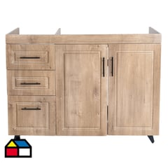 DOMSA - Mueble base de cocina wood c/izquierda sin cubierta 98x49x90