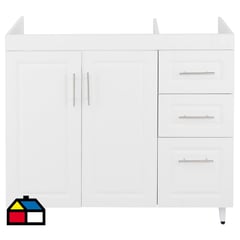 DOMSA - Mueble base de cocina blanco c/derecha sin cubierta 118x49x90