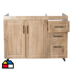 DOMSA - Mueble base de cocina wood c/derecha sin cubierta 118x49x90