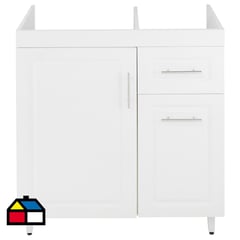 DOMSA - Mueble base de cocina blanco c/derecha sin cubierta 78x49x90