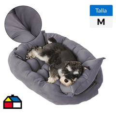 PETWOOW - Cama de perro 68x50x40 cm gris