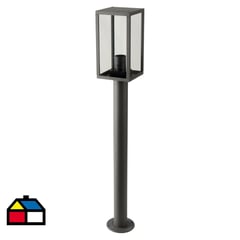 BP ILUMINACION - Farol poste Varina aluminio vidrio IP44 H80CM 12x12 cm negro E27