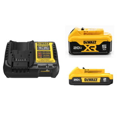 DEWALT - Kit 2 baterías recargables 2Ah y 5 Ah 20V + cargador