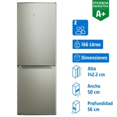 MADEMSA - Refrigerador Bottom Freezer Frío Directo 166 Litros Silver MED165S