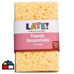 LATE - Esponja compostable 2 unid