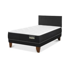 BELSOGNO - Cama Europea Plus Black 2,0 pl respaldo Black