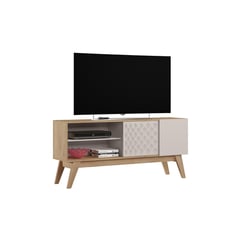 EXIT - Rack TV Lineas Modernas Premium Cedro/Beige 65 " 150x67,5x37,5 cm