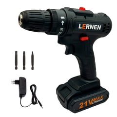 LERNEN - Taladro inalámbrico atornillador 10mm 21V + accesorios