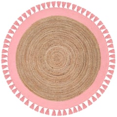 DIB - Alfombra Jute Malibu 150x150 cm rosa