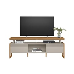 HOME MOBILI - Rack TV Cali Blanco/Nogal 65 " 180x66x36 cm