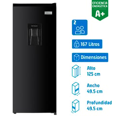 LIBERO - Refrigerador Single Door Frío Directo 167 Litros Negro LFM-178DFNW