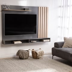 CIC - Panel TV Dalí Gris/Olmo Alpino 70 " 180x130x24,5 cm