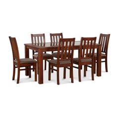 CIC - Comedor 6 Sillas Mesa Rectangular 95x76x160 cm Café