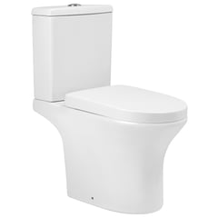 STRETTO - WC Two piece a Muro 18 cm 4.8 Litros New Atos Blanco