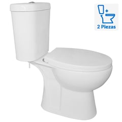 PMB - Sanitario Two piece a Piso 20,5 cm 4.8 Litros Aura Plus Blanco