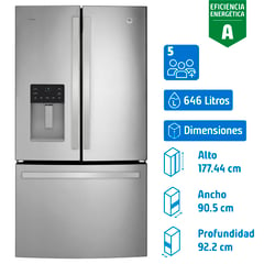 GENERAL ELECTRIC - Refrigerador French Door No Frost 646 Litros ONIX Black PFO26JSRFFS