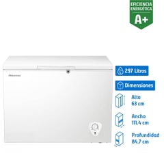 HISENSE - Freezer Horizontal 297 Litros Blanco FC-39DT