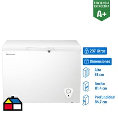 HISENSE - Freezer Horizontal 297 Litros Blanco FC-39DT