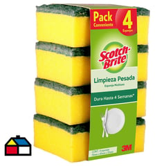 SCOTCH BRITE - Esponja Estandar x4