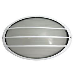 BP ILUMINACION - Tortuga oval blanca 32cm E27 con rejilla