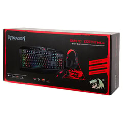 REDRAGON - Kit gamer 4 en 1 Mouse + Teclado + Mouse + Mouse pad S101-BA-2-SP