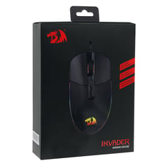 REDRAGON - Mouse gamer RGB Invader M719 negro