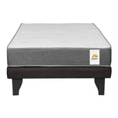 INNOVAMUEBLES - Cama Europea Confort Silver1 1/2 pl tela Chocolate