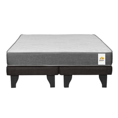 INNOVAMUEBLES - Cama Europea Confort Silver2 pl tela Chocolate