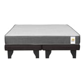 INNOVAMUEBLES - Cama Europea Confort Silver King tela Chocolate