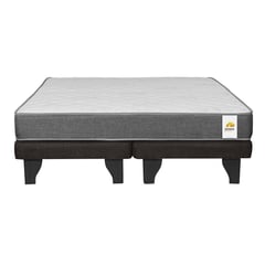 INNOVAMUEBLES - Cama Europea Confort Silver King tela Chocolate