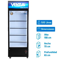 VENTUS - Visicooler 1 pta forzado turbo cooling 500 lts lg-500 tc