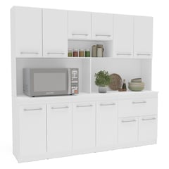 VEKKAHOME - Kit mueble de cocina 180 cm buck blanco