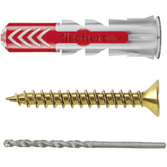 FISCHER - Tarugo Duopower 10mm + Tornillo 6x60mm + Broca de 10mm 4 unidades